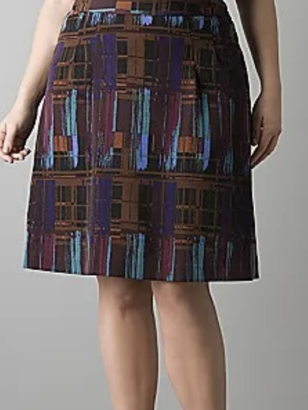 Lane Bryant Purple Multi Brushstroke Mini Skirt Sz 20